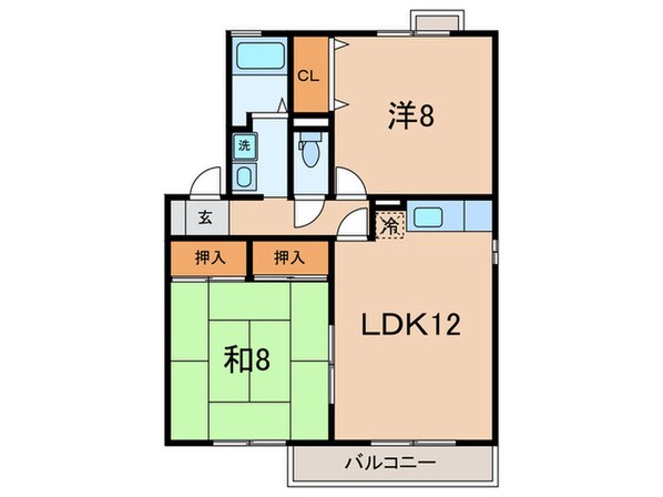 ２１番館　Bの物件間取画像